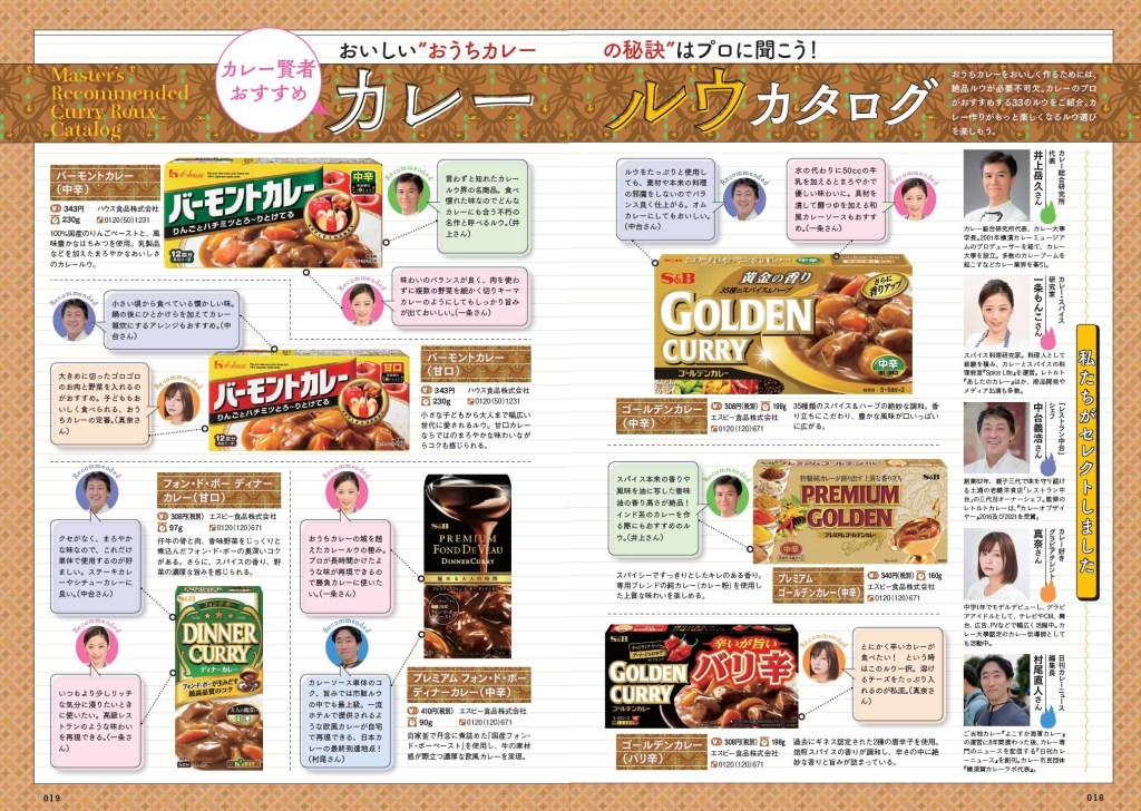 『おとなが愉しむ　おうちカレーの世界』（ぴあ）中面