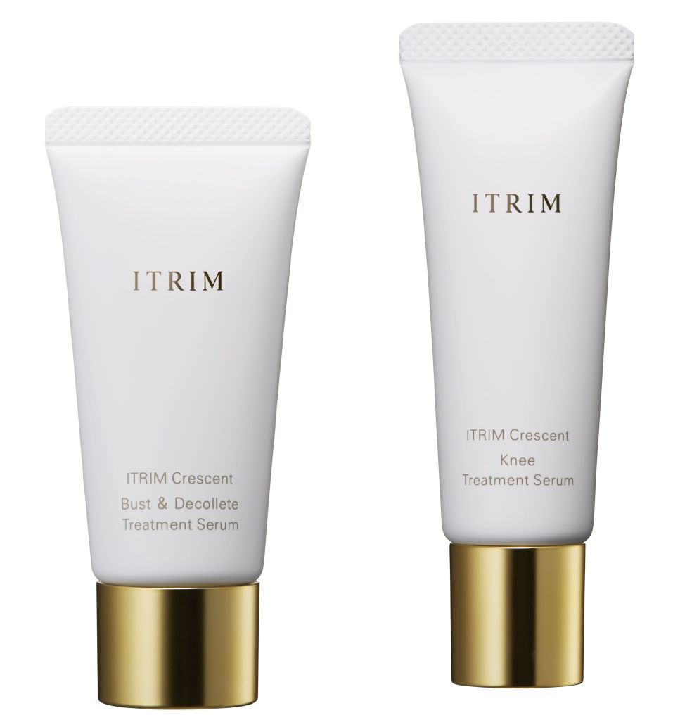「イトリン」クレセント バスト＆デコルテ トリートメントセラム（30ｇ)13,200円、クレセント ニー トリートメントセラム (25ｇ）11,000円